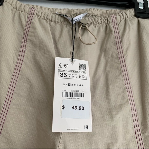 NWT Zara Parachute Pants - Picture 6 of 6